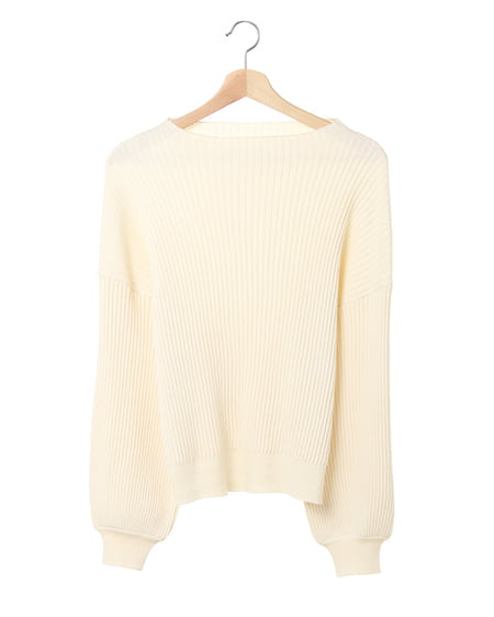 ボトルネックリブ／ニット