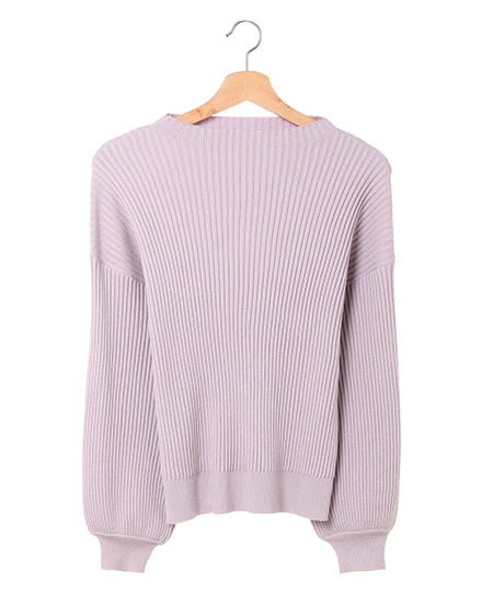 ボトルネックリブ／ニット