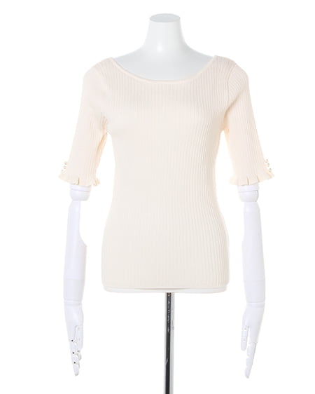 INGNI（イング） BACKリボンニット ｵﾌﾎﾜｲﾄ