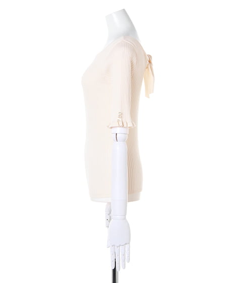 INGNI（イング） BACKリボンニット ｵﾌﾎﾜｲﾄ