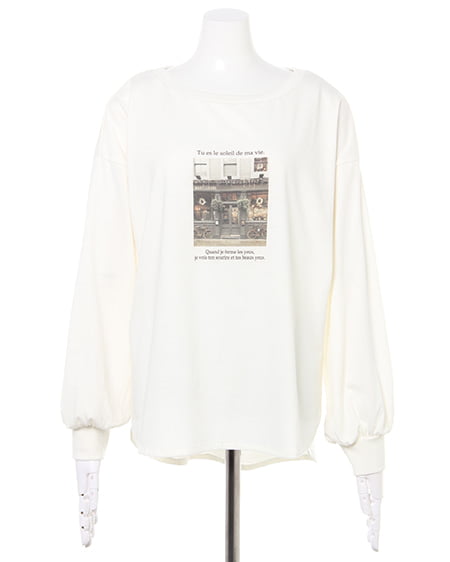 INGNI（イング） アソートフォトロングTシャツ ｵﾌﾎﾜｲﾄ/A