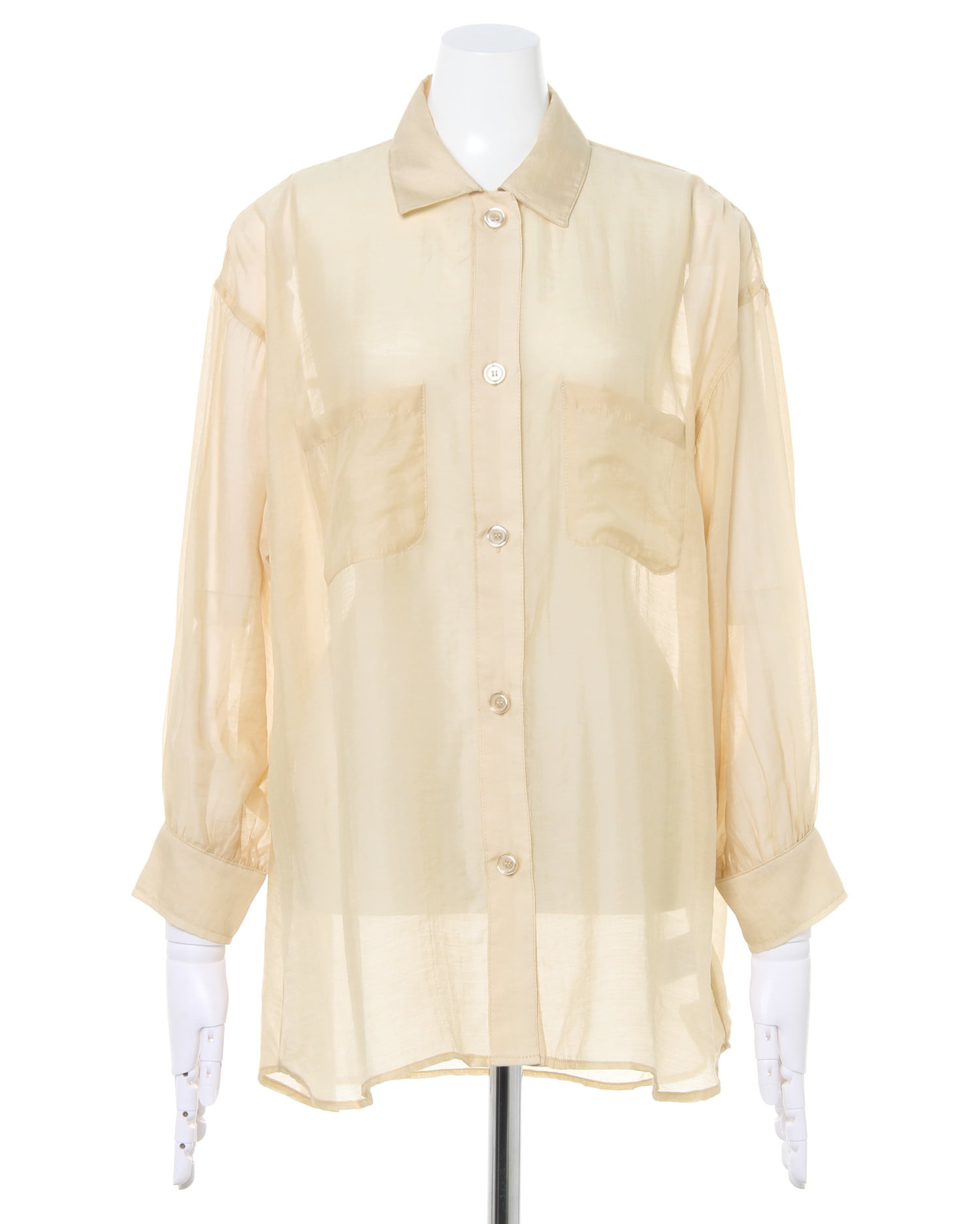 襟付長袖シアー/シャツ|allamanda(アラマンダ) 公式通販 襟付長袖シアー/シャツ|allamanda(アラマンダ) 公式通販