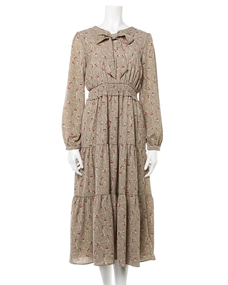 前後2way花柄ボウタイ ワンピース Allamanda アラマンダ 公式通販 Ingni Store