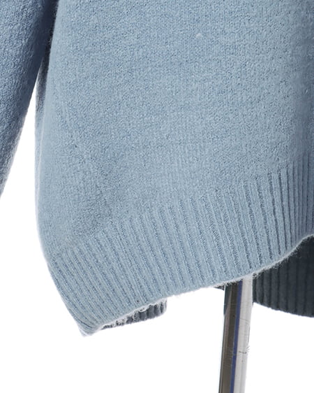 INGNI(イング) モチモチモックネックチュニックニット スモークサックス