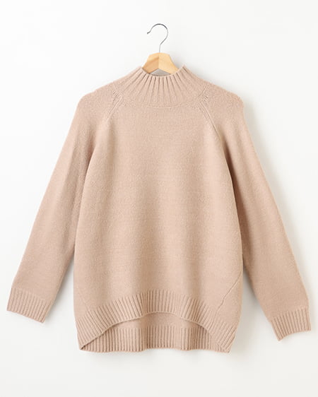 INGNI(イング) モチモチモックネックチュニックニット ﾍﾞｰｼﾞｭ