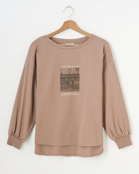 allamanda(アラマンダ) アソートフォトロングＴシャツ モカ