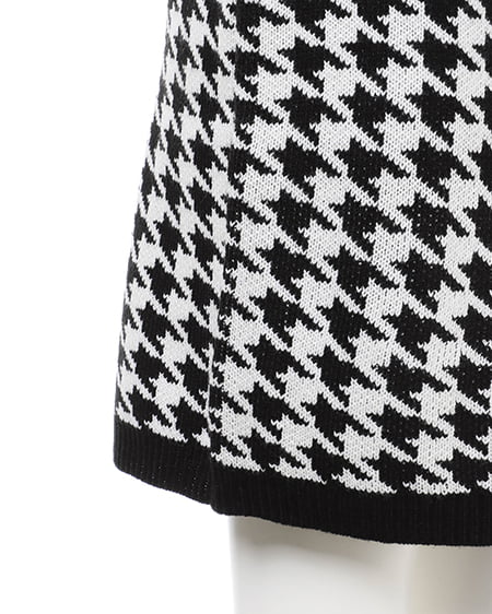 INGNI(イング) チドリ柄/スカート クロ/アイボリー