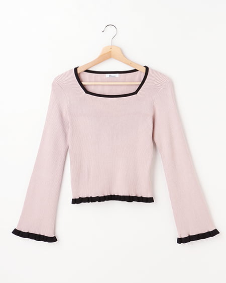 配色スクエアネックニット｜allamanda(アラマンダ) 公式通販｜INGNI STORE