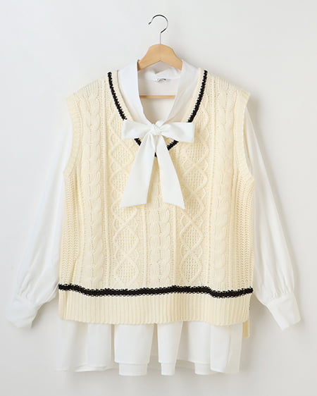 Ameri（アメリ）の「DAMAGE VEST SET SHEER SHIRT（シャツ
