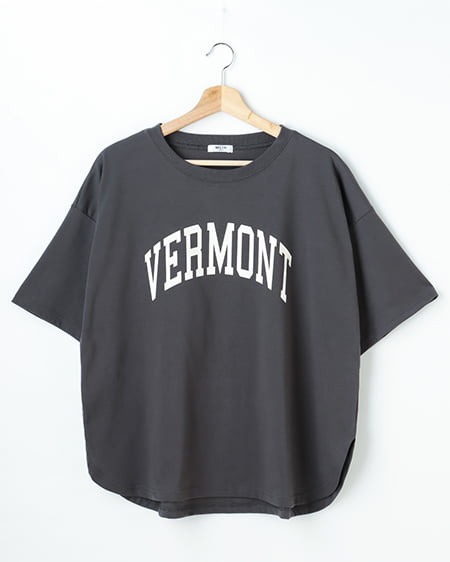 【WEB限定】ワンカラーカレッジロゴ／Tシャツ
