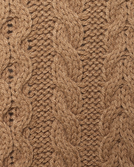 INGNI(イング) パッチワークケーブルニット モカ