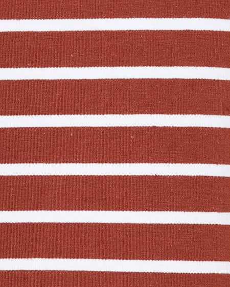 INGNI（イング） スリットボーダーロングTシャツ ﾌﾞﾗｳﾝ/ｵﾌﾎﾜｲﾄ