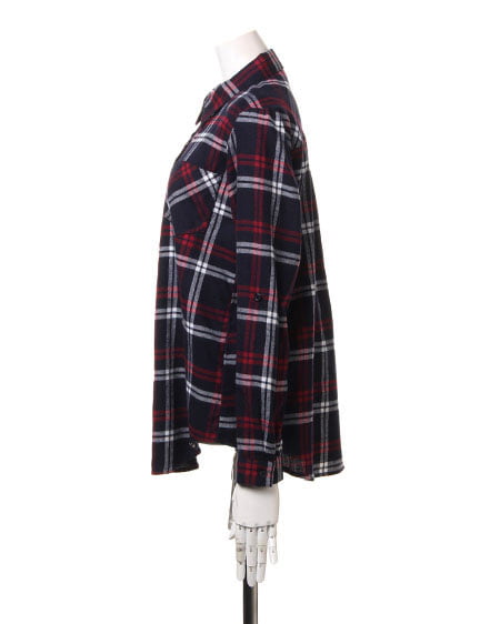 INGNI（イング） 裏毛パーカーxチェックシャツ／SET ｵﾌﾎﾜｲﾄ/ｺﾝ