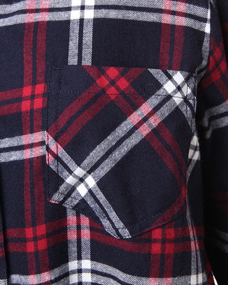 INGNI（イング） 裏毛パーカーxチェックシャツ／SET ｵﾌﾎﾜｲﾄ/ｺﾝ