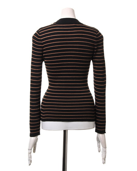 INGNI（イング） リブニットxレースタイトスカート／SET／B ｸﾛ/ｵﾌﾎﾜｲﾄ