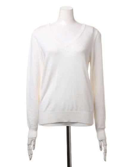 INGNI（イング） L90フーデットコートxVネックニット／SET ｸﾞﾚｰ/ｵﾌﾎﾜｲﾄ