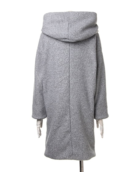 INGNI（イング） L90フーデットコートxVネックニット／SET ｸﾞﾚｰ/ｵﾌﾎﾜｲﾄ