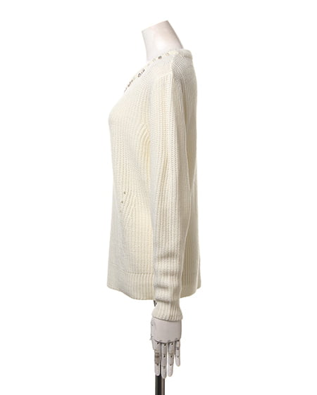 INGNI（イング） ムートンコートx装飾付畦ニット／SET ｷｬﾒﾙ/ｵﾌﾎﾜｲﾄ