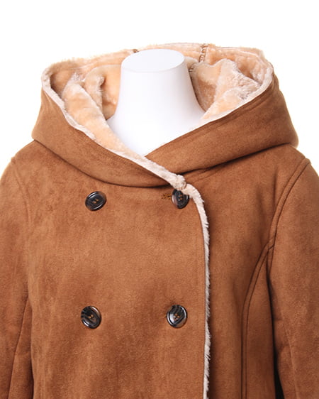 INGNI（イング） ムートンコートx装飾付畦ニット／SET ｷｬﾒﾙ/ｵﾌﾎﾜｲﾄ