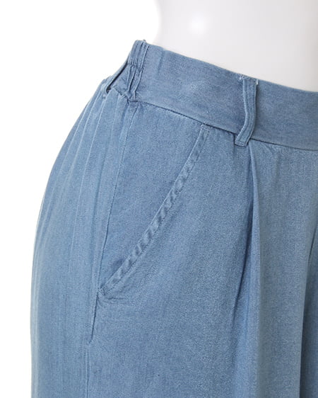 INGNI（イング） レーヨンデニムガウチョ ﾌﾞﾘｰﾁ