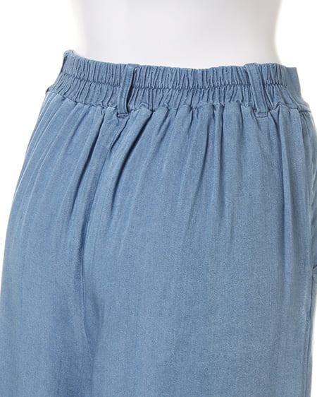 INGNI（イング） レーヨンデニムガウチョ ﾌﾞﾘｰﾁ