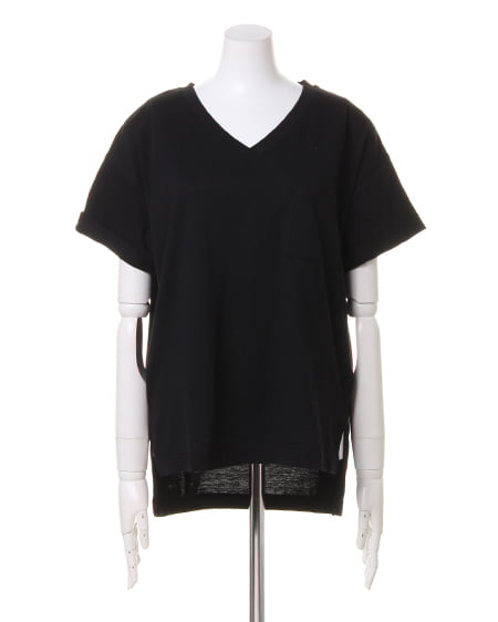 INGNI（イング） イレヘムVネックTシャツ＋バンダナ柄スカーフSET ｸﾛ