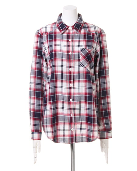 INGNI(イング) チェック柄シャツ+No5Tシャツ/SET コン/オフホワイト