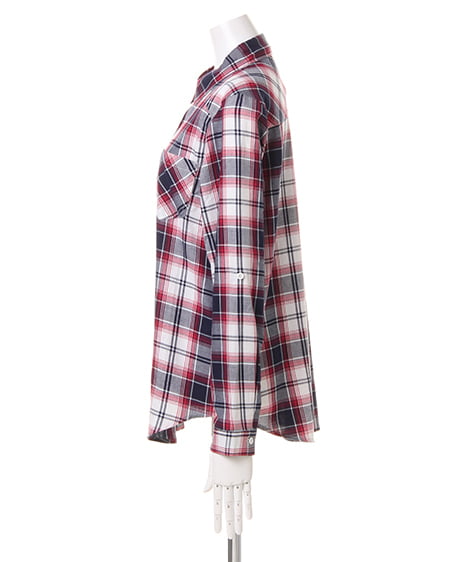 INGNI(イング) チェック柄シャツ+No5Tシャツ/SET コン/オフホワイト