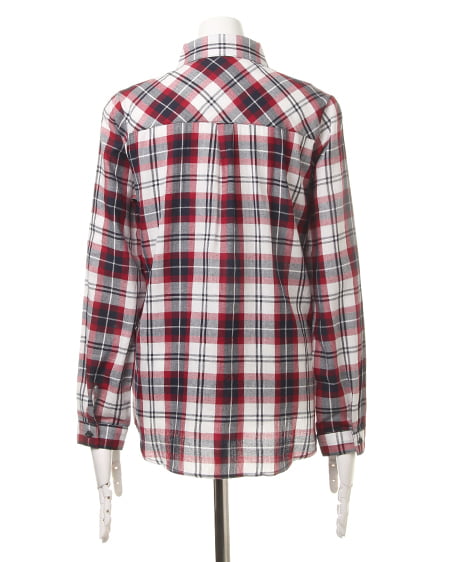 INGNI(イング) チェック柄シャツ+柄ロゴTシャツ/SET オフホワイト/アメリカ