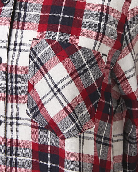 INGNI(イング) チェック柄シャツ+柄ロゴTシャツ/SET オフホワイト/アメリカ