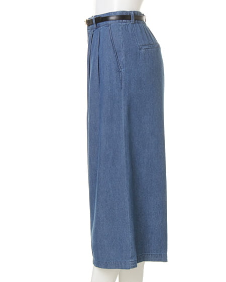 INGNI（イング） ビスチェTシャツ＋ベルト付ガウチョ／3点SET ｵﾌﾎﾜｲﾄ