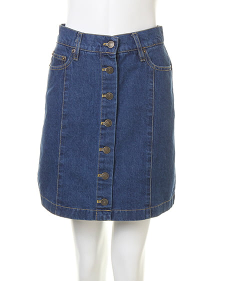 INGNI（イング） 花柄袖リボン＋前ボタン台形スカート／SET ｵﾌﾎﾜｲﾄ