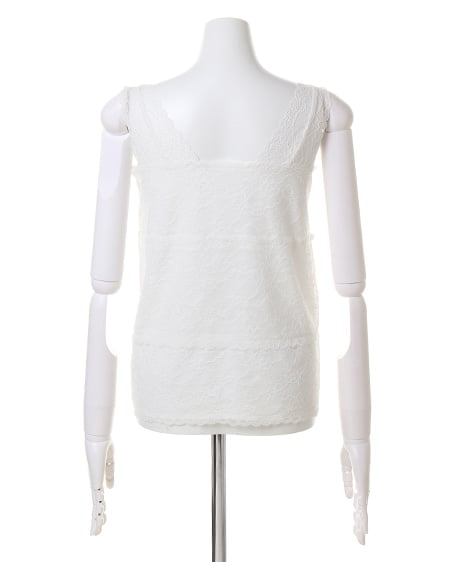 INGNI（イング） レースタンク＋花柄シフォンガウン／SET ｵﾌﾎﾜｲﾄ