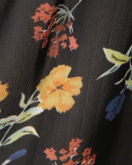 INGNI（イング） NEW花柄ガウン×Tシャツ＋ワイドパンツ／3点SET ｸﾛ