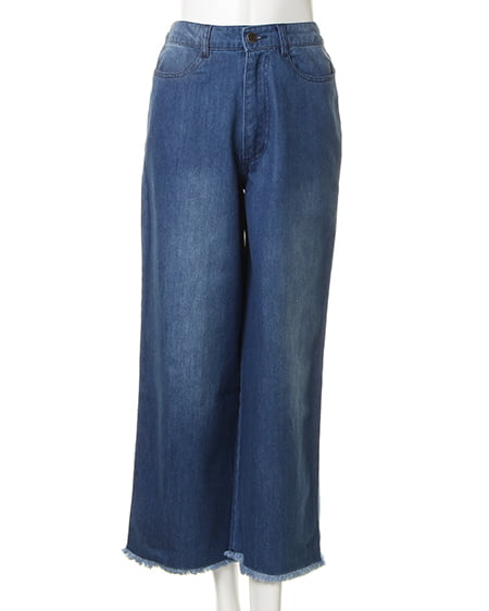 INGNI（イング） NEW花柄ガウン×Tシャツ＋ワイドパンツ／3点SET ｸﾛ