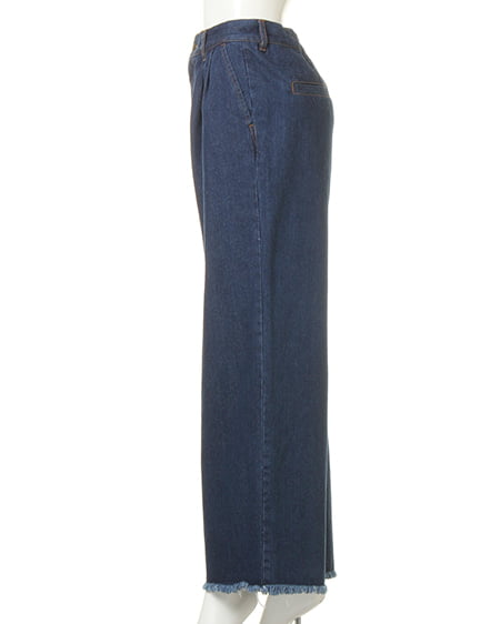 INGNI（イング） フェザーボーダーニット＋デニムワイド／SET ｵﾌﾎﾜｲﾄ/ｺﾝ