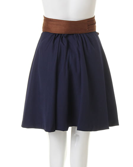 INGNI（イング） 袖刺繍トップス＋サッシュ付キュロットスカート／3点SET ｵﾌﾎﾜｲﾄ