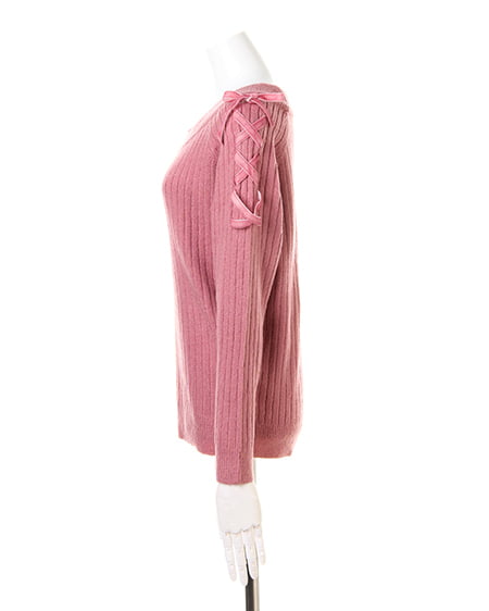 INGNI（イング） ショルダーレースUPニット＋ベルト付パンツ／SET ﾓｰﾌﾞﾋﾟﾝｸ