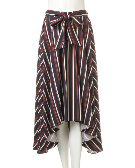 INGNI（イング） 肩開きオフショルTOPS＋ストライプ柄イレヘムスカート／SET ｷｬﾒﾙ