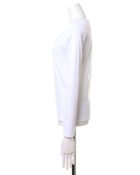 INGNI（イング） ハートネック長袖TOPS＋花柄イレヘムスカート／SET ｵﾌﾎﾜｲﾄ