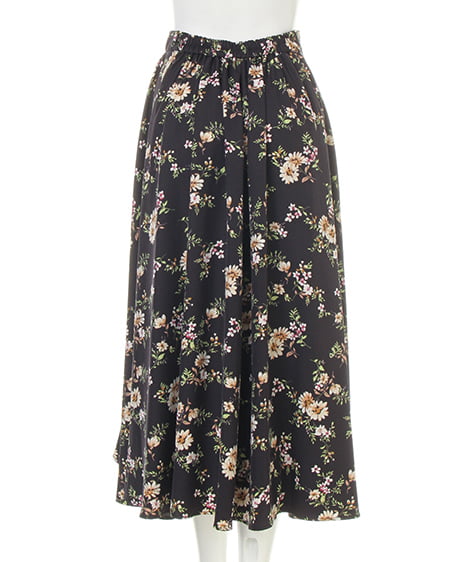 INGNI（イング） ハートネック長袖TOPS＋花柄イレヘムスカート／SET ｵﾌﾎﾜｲﾄ