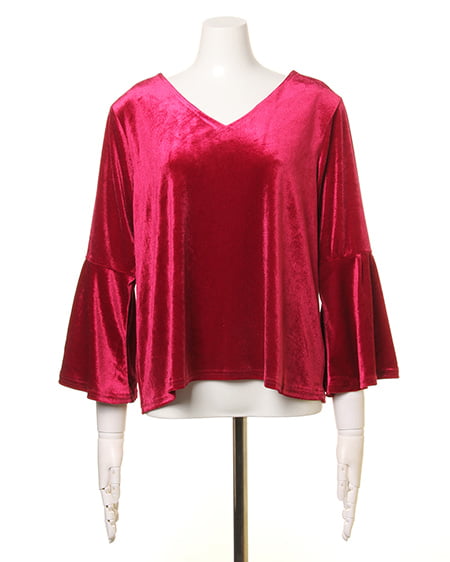 INGNI（イング） ブライトベロアTOPS＋ベルト付グレンチェックガウチョ／SET ﾎﾞﾙﾄﾞｰ