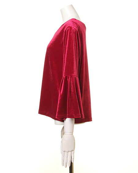 INGNI（イング） ブライトベロアTOPS＋ベルト付グレンチェックガウチョ／SET ﾎﾞﾙﾄﾞｰ