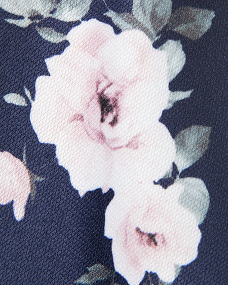 INGNI（イング） 装飾クルーネックニット＋ベルト付花柄スカート／SET ｵﾌﾎﾜｲﾄ