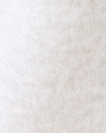 INGNI（イング） フェザー5分袖ニット＋刺繍前ボタンスカート／SET ｵﾌﾎﾜｲﾄ