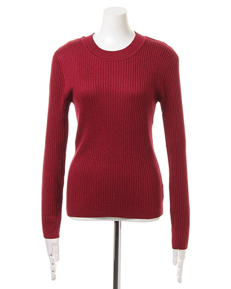 INGNI（イング） ラメリブ長袖ニット＋刺繍前ボタンスカート／SET ﾎﾞﾙﾄﾞｰ