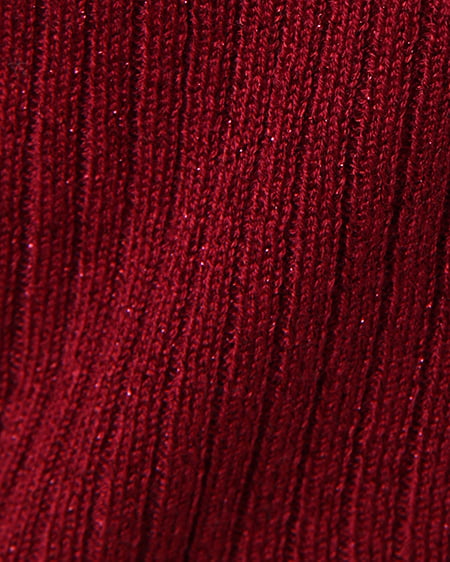 INGNI（イング） ラメリブ長袖ニット＋刺繍前ボタンスカート／SET ﾎﾞﾙﾄﾞｰ