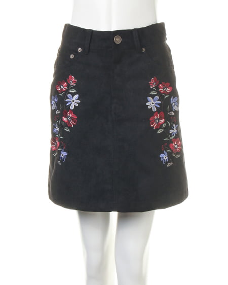 INGNI（イング） ラメリブ長袖ニット＋刺繍前ボタンスカート／SET ﾎﾞﾙﾄﾞｰ