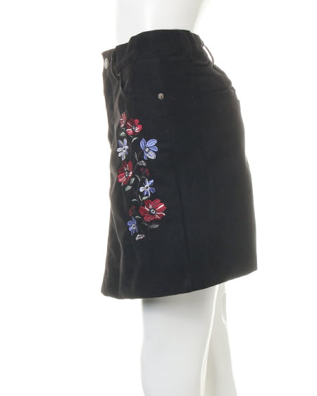 INGNI（イング） ラメリブ長袖ニット＋刺繍前ボタンスカート／SET ﾎﾞﾙﾄﾞｰ