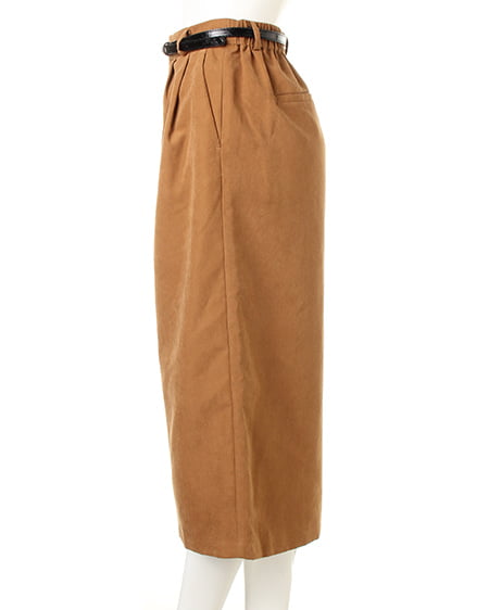 INGNI(イング) ハイネックレースTOP+ベルト付ピーチガウチョ/SET クロ/A